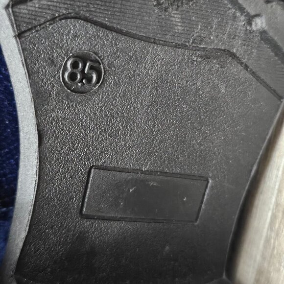 Wanted New Velour Royal Blue Ankle Patrol Lace-up Chunky Y2K Combat Boot - Picture 9 of 13